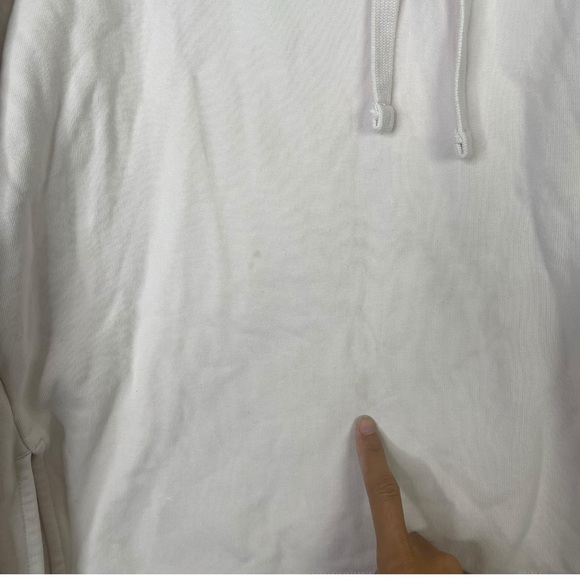 COS Sweatshirt Hoodie Women Large Long Sleeve Raglan Drawstring Side Slit Pink - Picture 11 of 11